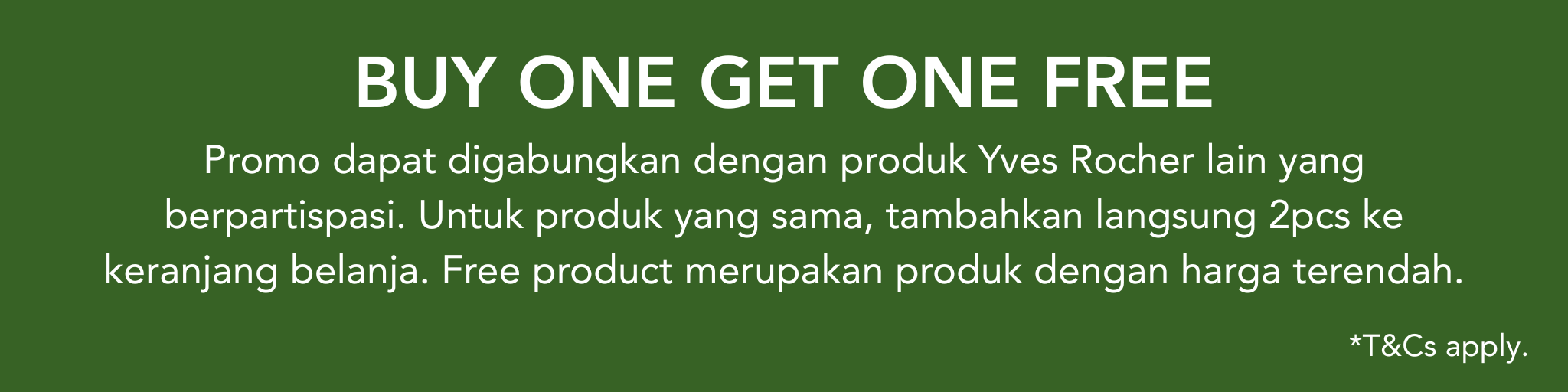Buy 1 Get 1 Free promo
