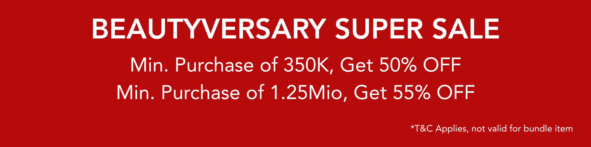 Beautyversary Super Sale