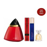 Mauboussin In Red EDP 100 ml + EDP 20 ml 2 Pcs + EDP 7.5 ml Miniature + Vial 3 Pcs