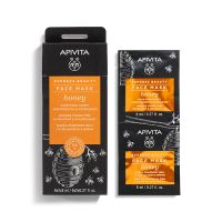APIVITA EXPRESS BEAUTY Face Mask with Honey, Moisturizing and Nourishing  2X8 ml