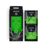 APIVITA EXPRESS BEAUTY Face Mask Moisturizing & Refreshing Face Mask Aloe 2x8 ml