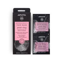 APIVITA EXPRESS BEAUTY Gentle Cleansing Face Mask Pink Clay 2x8 ml